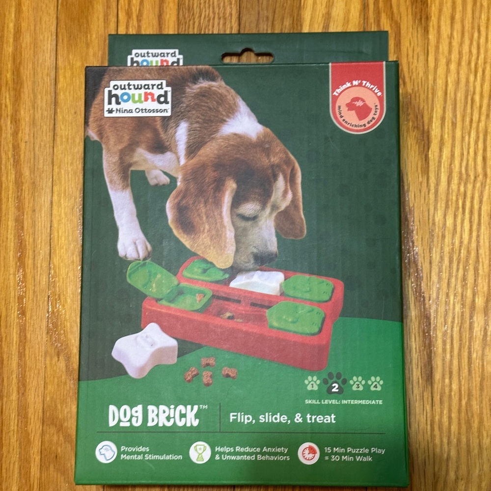 Outward Hound Red and Green Dog Puzzle Toy